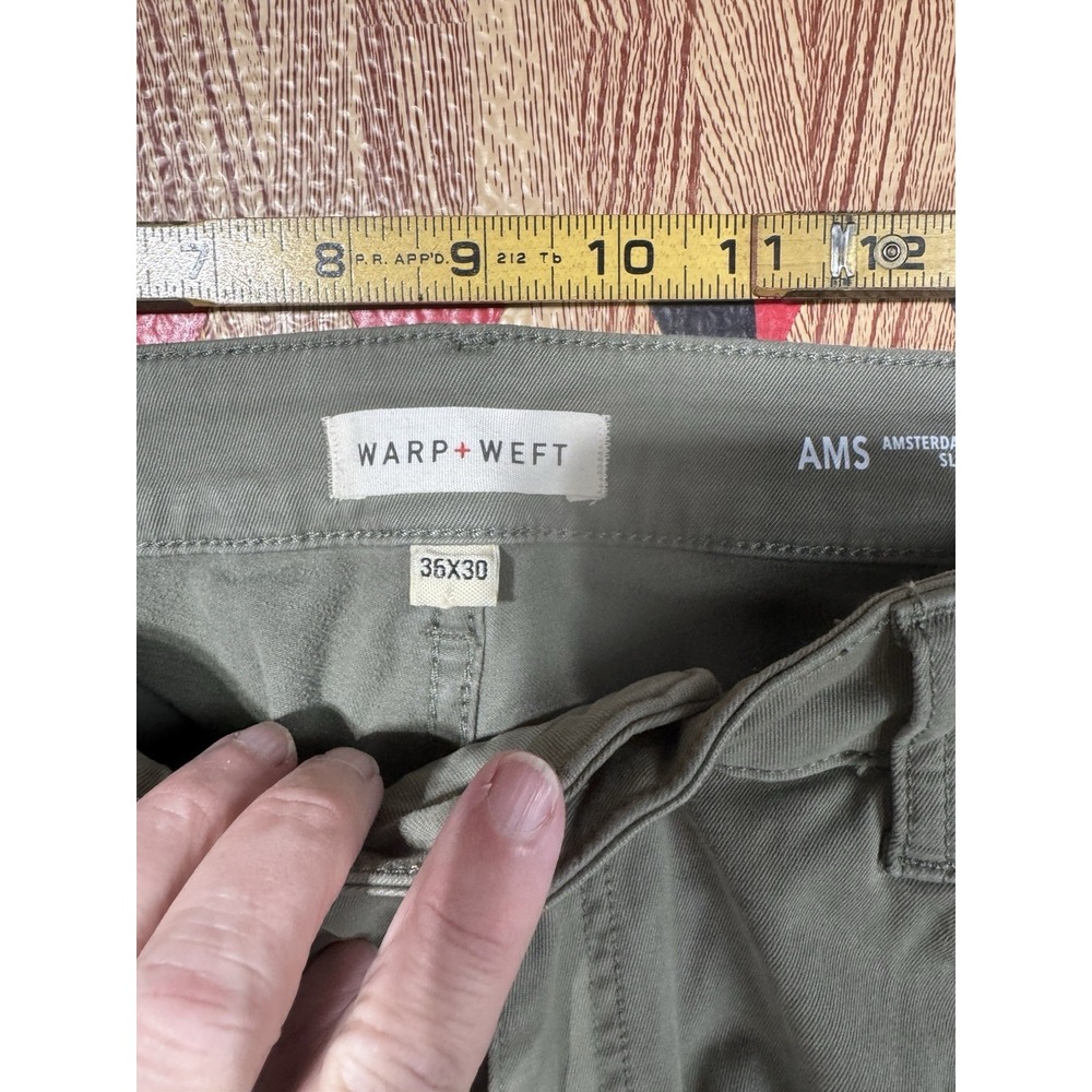 Warp and Weft Green Chinos 36x30 - Picture 4 of 11